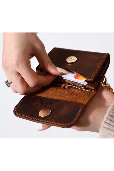 Bakani Leather Genuine Leather Women's Wallet - Stylish and Practical Design, Birthday & Mother's Day Gift