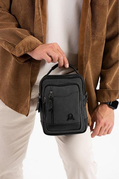 Baginn Pânză Pânză Bărbați Geantă Messenger Geantă de umăr 20*12 Cm Curea încrucișată Geanta de umăr Mega Bag