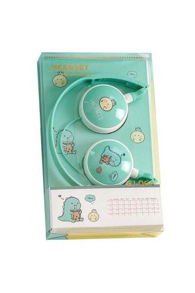 Generic Cartoon Printed Headset Green