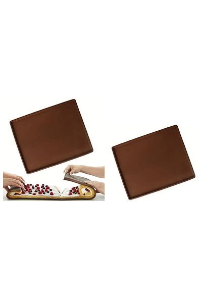 Generic 2 Silicone Mats For Making Stuffed Cake Rolls,Silicone Tray That Can Be Inserted Into Oven&Microwave
