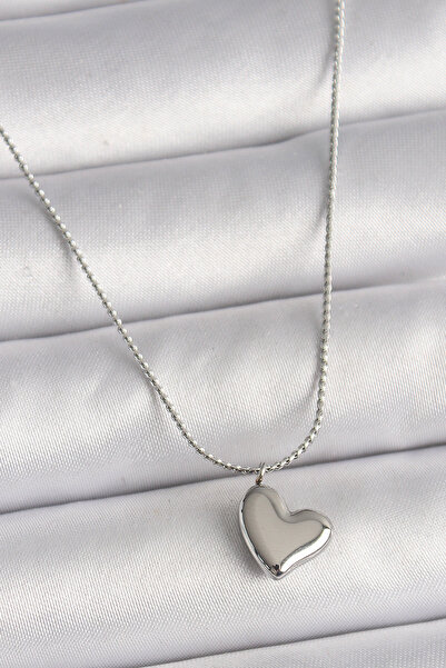 Skygo 316L Steel Silver Color Chain Heart Figure Women's Necklace - Tj-Bko9783