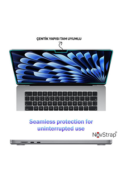 NovStrap واقي شاشة متوافق مع ماك بوك اير 15 بوصة A2941 A3114 A3241 M2 M3 M4 رقاقة نانو لامعة