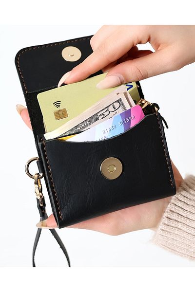 Bakani Leather Genuine Leather Women's Wallet - Stylish and Practical Design, Birthday & Mother's Day & Women's Day Gift