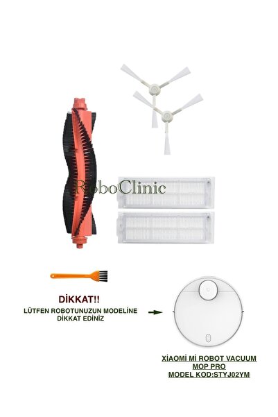 Roboclinic Set de completare compatibil cu aspiratorul robot Xiaomi Mi Robot Vacuum Mop Pro (COD MODEL: STYTJO2YM) - 6 piese