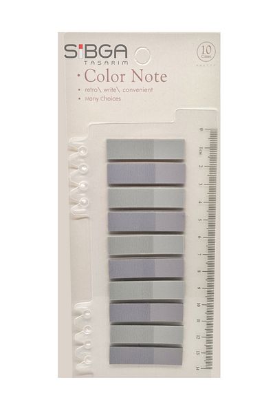 sibga tasarım Transparent Colored Post-It Note Paper - 200 Sheets Bookmark Sticker