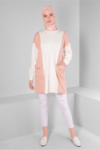 Alvina Αλυσίδα Λεπτομερής Φόρμα Φόρμας Color Block - 43561