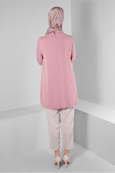 Alvina Stone Printed Tunic with Tie-Up Detail at the Neck 43534