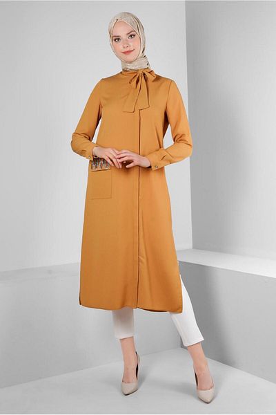 Alvina LAPEL TIE POCKET TUNIC 43525