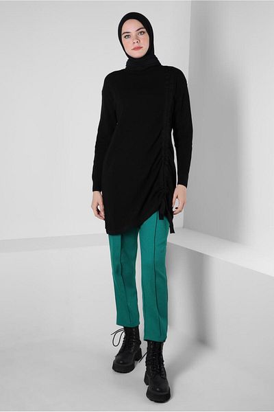 Alvina Knitwear Tunic - Side Gathered, Model 44018