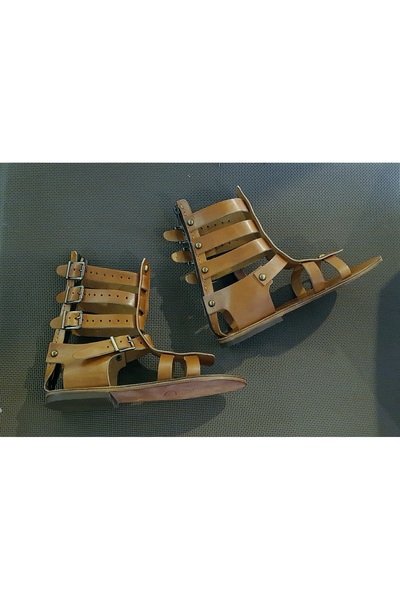 Bostini Sandals Fashion Design Short Leather Leather Boots Sandals