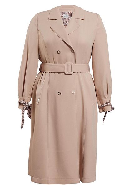 Alvina LEOPARD TOWEL DETAILED BELTED TRENCH COAT 10714