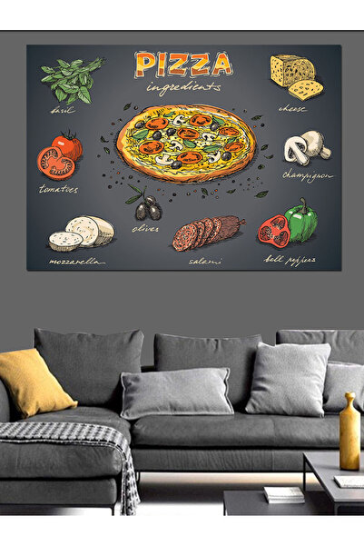 KanvasSepeti Маслена картина с кухненска тематика върху висококачествен платн...