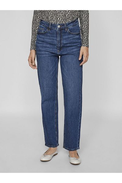 VILA Straight Fit Jeans VIKELLY Hohe Taille