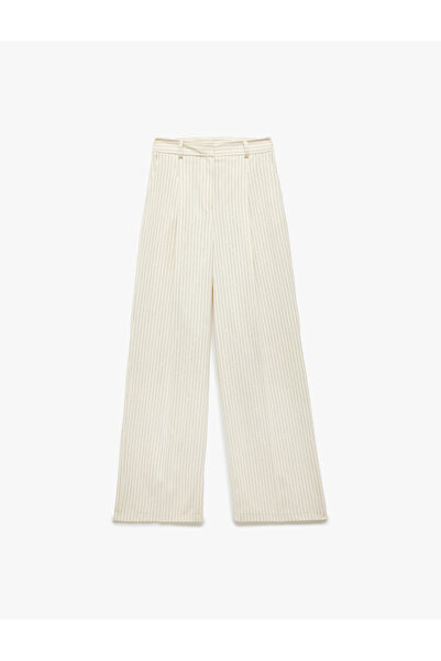 Koton Cepli Pile Detaylı Yüksek Bel Palazzo Pantolon