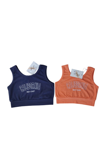 Leydukids %100 pamuk kumaş  baskılı çocuk crop