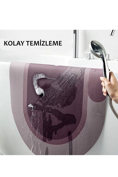 Canderel Stylish Design Magic Water Absorbent Bathroom Sink Toilet Mat Ablution Mat with Non-Slip Base