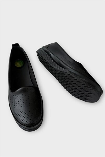 Liger Напълно ортопедична дишаща ежедневна балерина за майка с мека подметка - ЧЕРНА