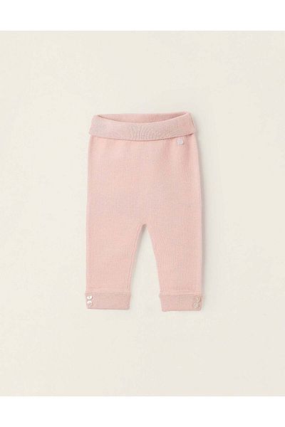 Ziddy Knitted Trousers for Newborn Girls, Pink