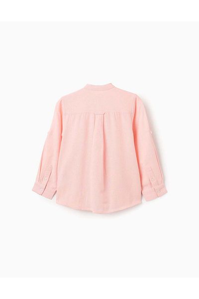 Ziddy Shirt with Mao Collar for Boys, Pink