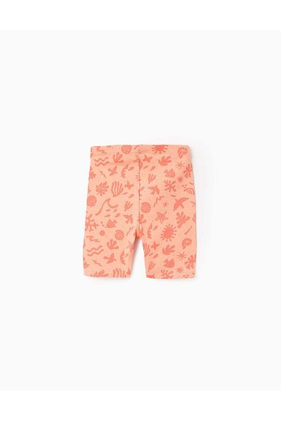 Ziddy Pack of 2 Cycling Shorts for Baby Girls 'Navy', Coral/Grey