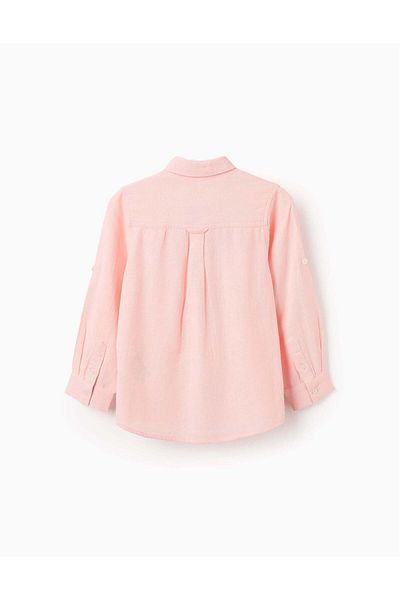 Ziddy Viscose, Cotton and Linen Shirt for Boys, Pink