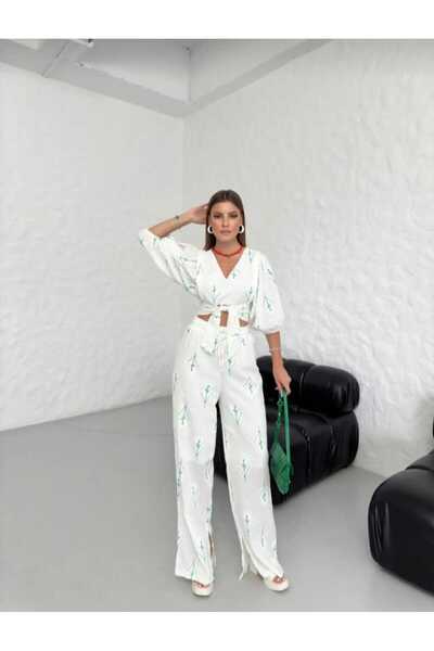 yeditepe fashion Vezeni i štampani set od platna