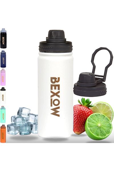 BEXOW Double Wall Vacuum Flask Insulated Stainless Steel Water Bottle for Hot and Cold Beverages