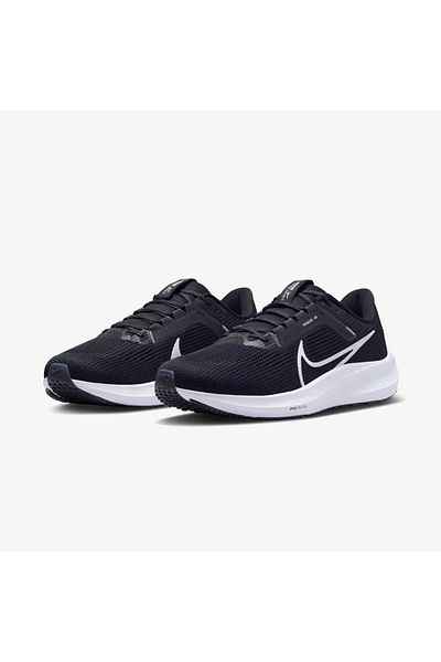 Nike Men's Leather Running Shoes Dv3853-001 - Black Gray Silver Air Zoom Pegasus 40