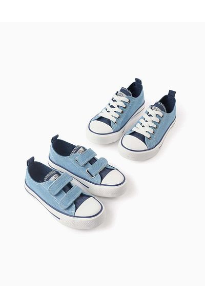 Ziddy Denim Trainers for Children '50's Sneakers', Blue
