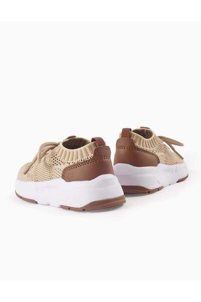 Ziddy Mesh Trainers for Baby Boys 'Superlight Runner', Beige/Brown
