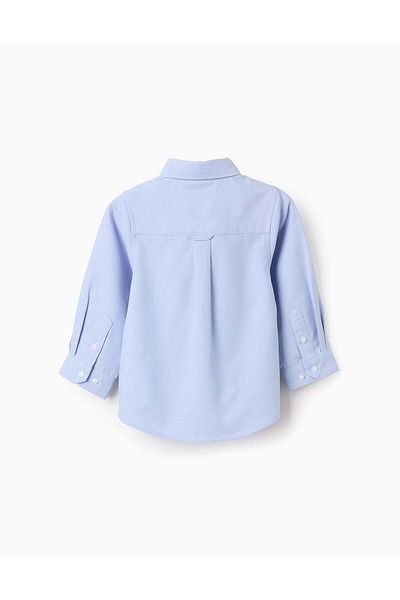 Ziddy Shirt in Cotton Oxford for Baby Boys, Blue
