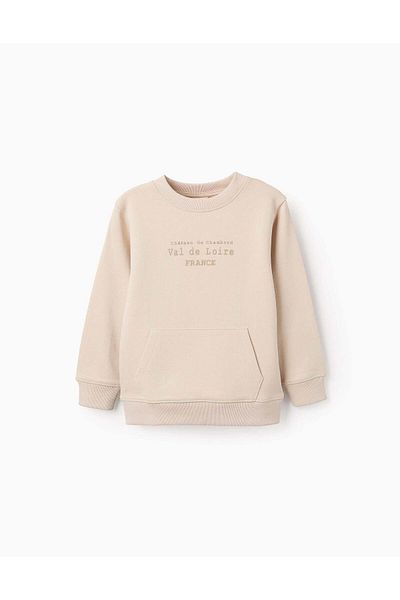 Ziddy Cotton Sweatshirt for Boys 'Val de Loire', Beige