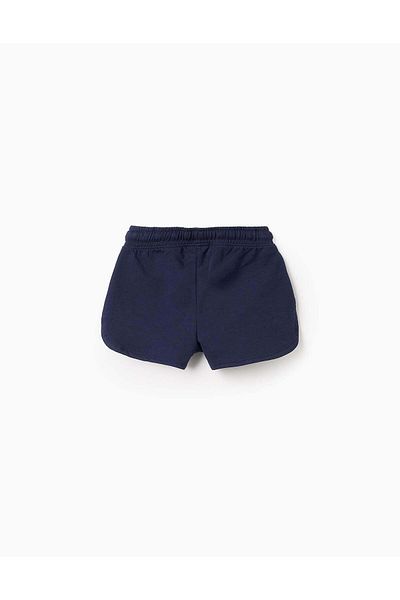 Ziddy Pack of 2 Drawstring Shorts for Baby Girls, Blue/Coral