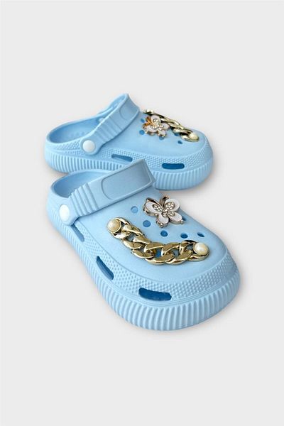 Liger Cross Slippers - Children's Stone Garden, Beach, Seaside and Pool Slippers Turquoise