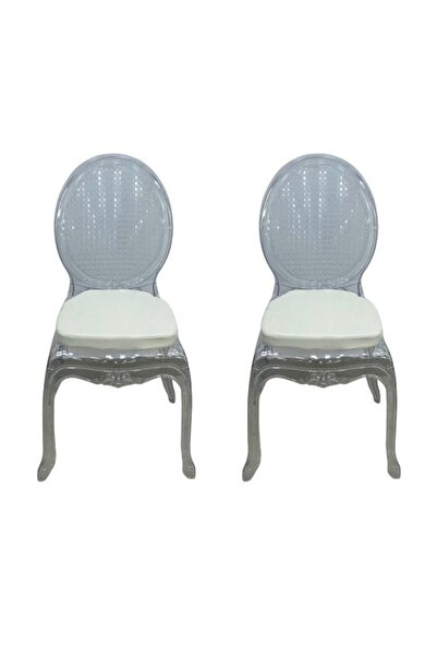 smart home تتكون مجموعة الكراسي من كرسيين أكريليك مريحين مع وسادة مقعد من الج...