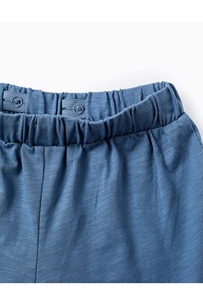 Ziddy Cotton Shorts with Frills for Girls 'My Paradise', Blue