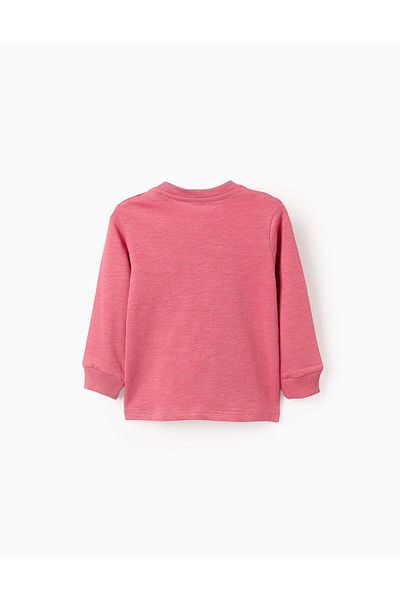 Ziddy Long Sleeve T-shirt for Baby Boys 'Loire Castle', Dark Pink