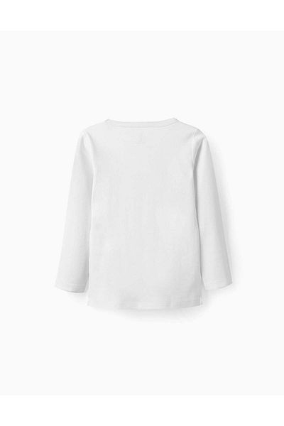 Ziddy Pack of 3 Long Sleeve Vests with Bow for Girls, White