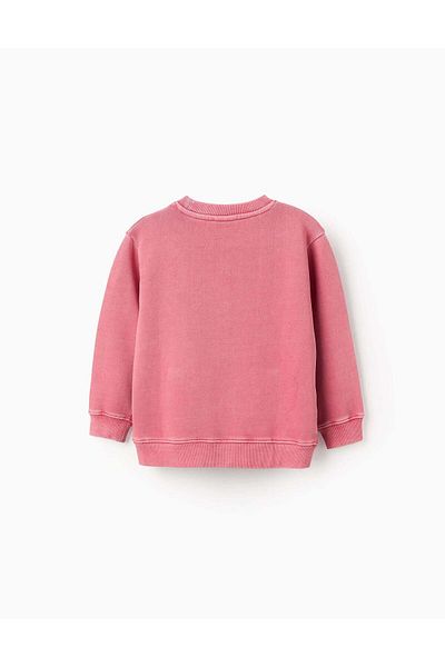 Ziddy Cotton Sweatshirt with Kangaroo Pocket for Boys 'Kings', Pink