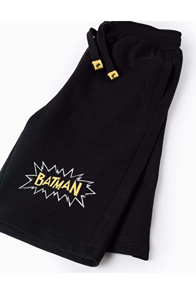 Ziddy Cotton Shorts for Boys 'Batman', Black