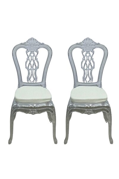 smart home تتكون مجموعة الكراسي من كرسيين أكريليك مريحين مع وسادة مقعد من الج...