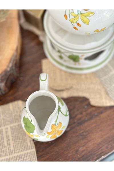 Villeroy & Boch Villeroy Boch Geranium Series Orange Yellow Green Leaf Porcelain Milk Bowl Sauce Bowl Mini Vase