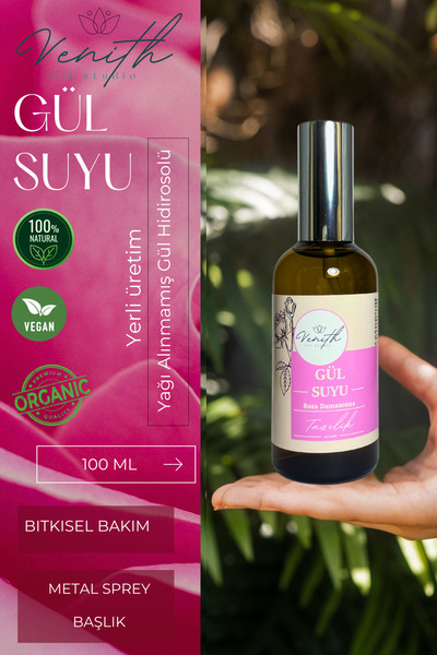 Venith Aromaterapi Yağlı Doğal Gül Mayası - Gül Suyu 100 ml - Saf Tam Yağlı D...