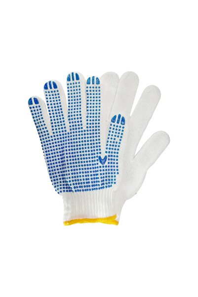 NETMAR قفازات عمل من المطاط الأزرق PVC (5 أزواج)