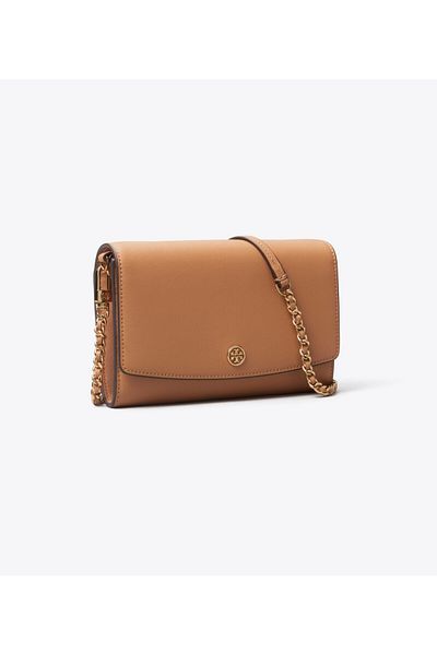 Tory Burch محفظة روبنسون الجلدية على سلسلة
