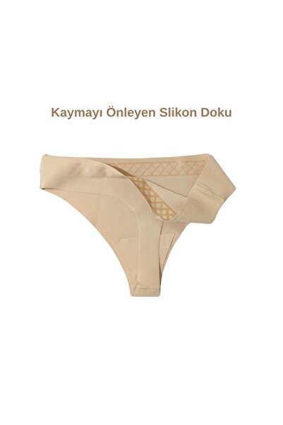 Malinka Non-Slip Non-Marking Soft Seamless Cotton Thong String Laser Cut Soft Panties