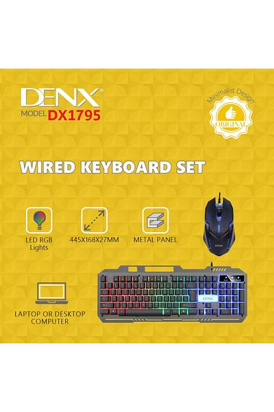 Denx DX1795 - مجموعة لوحة مفاتيح سلكية