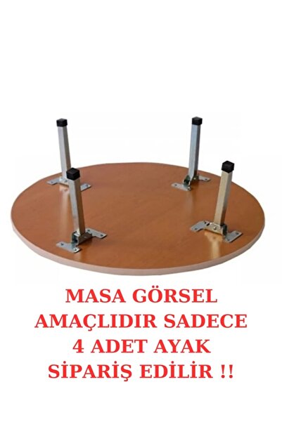 Stilson Metal Yer Sofrası Ayağı 21 Cm (4 Adet) Yemek Yufka Açma Sofrası Için Katlanır Metal Sofra Ayağı