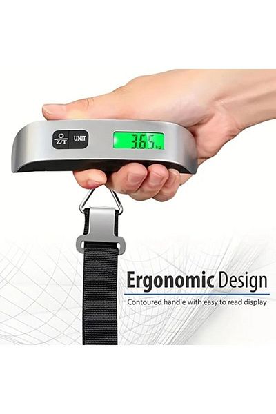 BEXOW Digital Luggage Scale, Portable Handheld Scale with LCD Display, 50kg/110lb Capacity for Travel