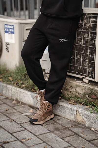 HYPERS Gothic Printed Black Oversize Hooded Sweatshirt